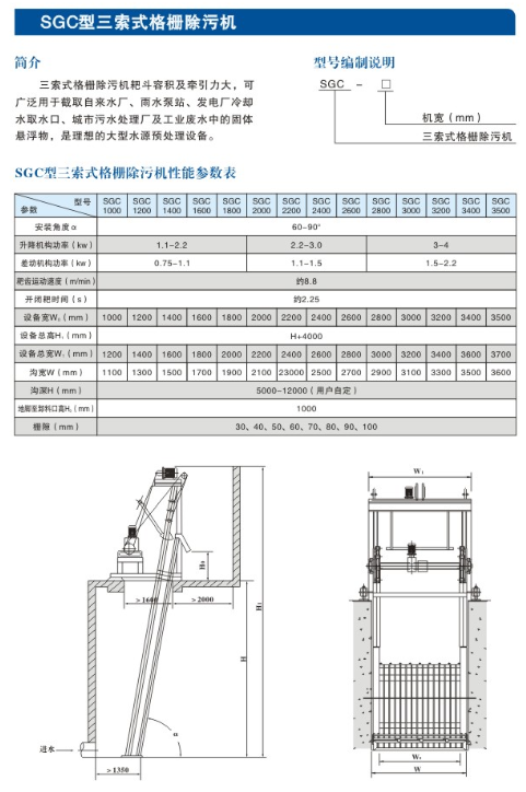 SGC型三索式格栅除污机